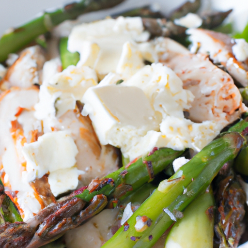 Ensalada tibia de pollo y espárragos