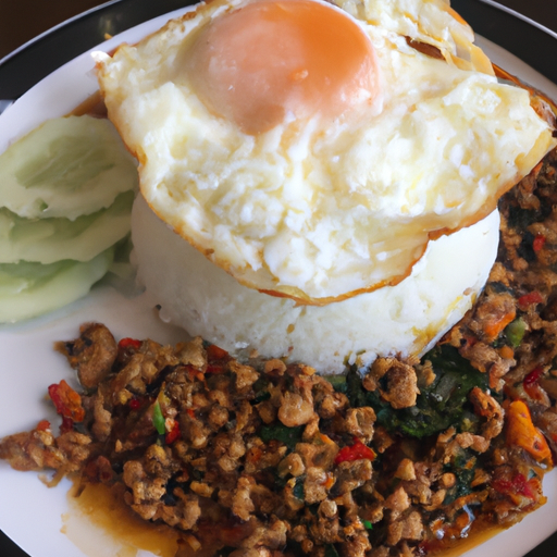 Pad Kra Pao tailandés con carne