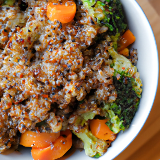 Tazón de quinoa y verduras al estilo teriyaki