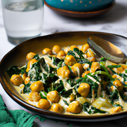 Curry de garbanzos y espinacas