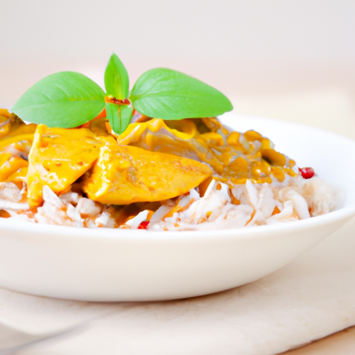 Pollo al curry ligero con arroz integral