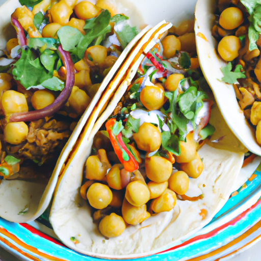 Tacos de garbanzos al estilo mexicano